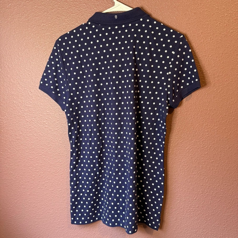 G/FORE Navy and White Polka Dot Polo Women’s Large - Picture 7 of 7